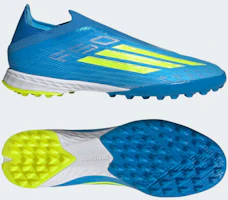 adidas F50 Pro Laceless TF Soccer Cleats Lucid Ray Blue/Team Solar Yellow 2/Lucid Aquamarine JQ1484 adidas F50 Pro Laceless TF Soccer Cleats Lucid Ray Blue/Team Solar Yellow 2/Lucid Aquamarine JQ1484