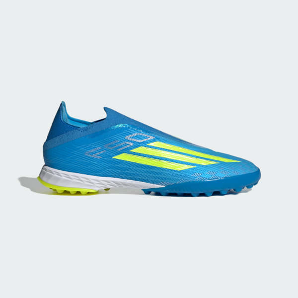 Lookbook adidas F50 Pro Laceless TF Soccer Cleats Lucid Ray Blue/Team Solar Yellow 2/Lucid Aquamarine JQ1484