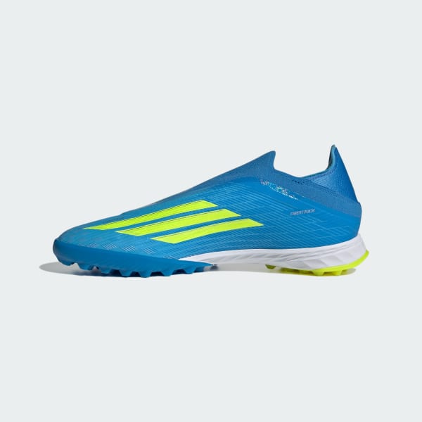 Cheap adidas F50 Pro Laceless TF Soccer Cleats Lucid Ray Blue/Team Solar Yellow 2/Lucid Aquamarine JQ1484