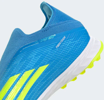 adidas F50 Pro Laceless TF Soccer Cleats Lucid Ray Blue/Team Solar Yellow 2/Lucid Aquamarine JQ1484 1