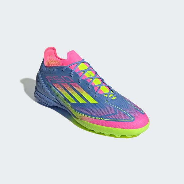 Details for Adidas F50 Pro TF 藍色融合/亮黃/粉色 足球鞋 IE1219