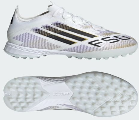 Adidas F50 Pro TF Soccer Cleats Cloud White/Core Black/Gold Metallic JH7662 Buy Adidas F50 Pro TF Soccer Cleats Cloud White/Core Black/Gold Metallic JH7662