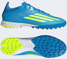 adidas F50 Pro TF Soccer Cleats Lucid Ray Blue/Team Solar Yellow 2/Lucid Aquamarine JR8942 adidas F50 Pro TF Soccer Cleats Lucid Ray Blue/Team Solar Yellow 2/Lucid Aquamarine JR8942