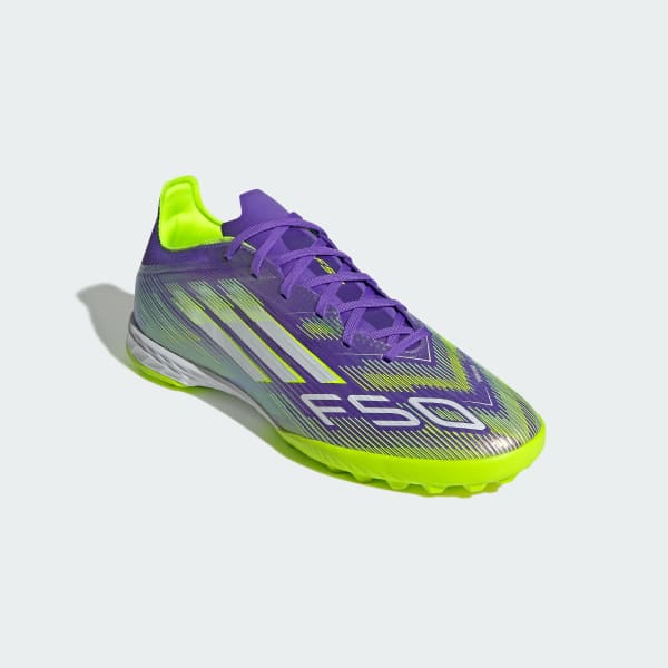 Purchase Adidas F50 Pro TF 紫色足球鞋 紫色疾馳/雲白/明亮檸檬 JH7665