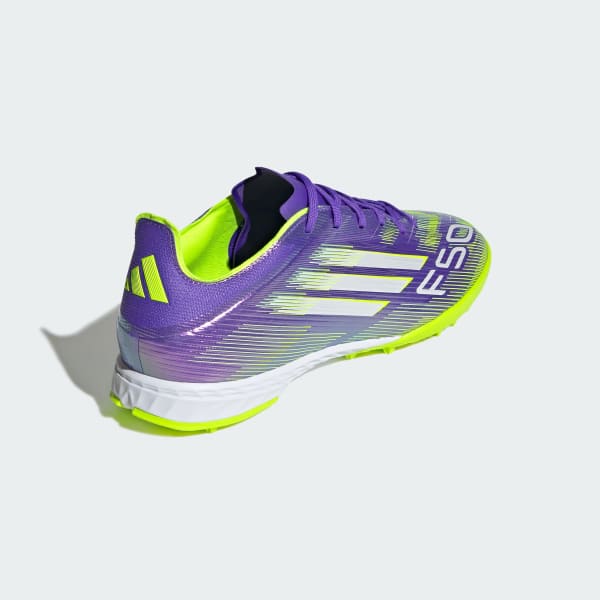 Details for Adidas F50 Pro TF 紫色足球鞋 紫色疾馳/雲白/明亮檸檬 JH7665