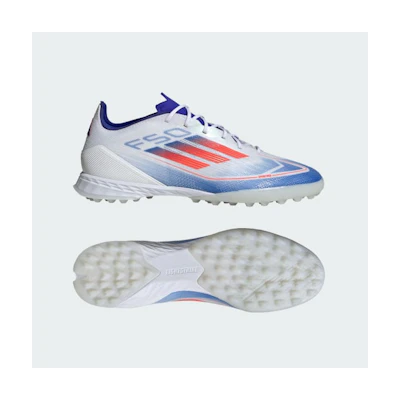 Adidas F50 Pro TF Turf Training Shoes Cloud White/Solar Red/Lucid Blue