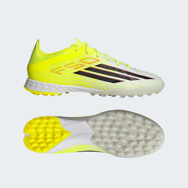 adidas F50 PRO Turf Football Training Shoes - TF Edition. Team Solar Yellow 2/Core Black/Lucid Red JR8943