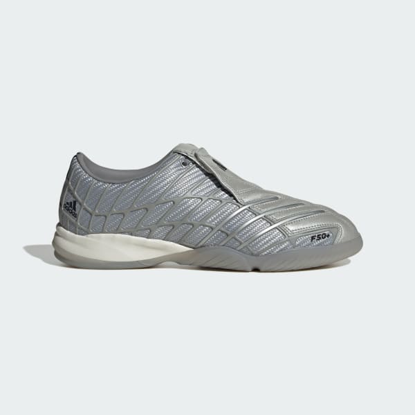 adidas F50 Sala Soccer Shoes Silver Metallic/Silver Metallic/Grey Three HQ9242