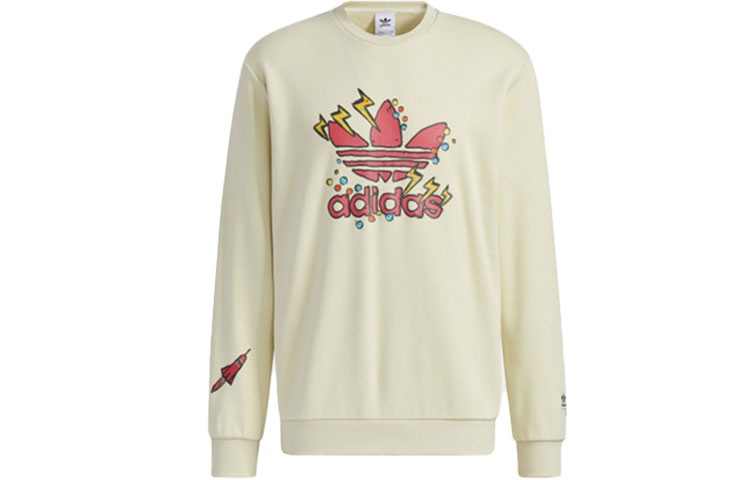 adidas Fangtastic Disney Mickey Pullover Sweatshirt Sand for Men H09183
