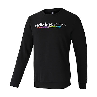 adidas FAV NN Crewneck Logo Print Pullover Sweatshirt Black () GQ7058