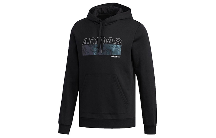 adidas Favorites Metallic Graphic Hoodie Pullover Black EI4459