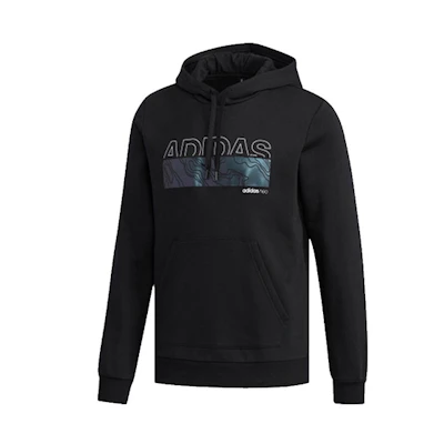 adidas Favorites Metallic Graphic Hoodie Pullover Black EI4459