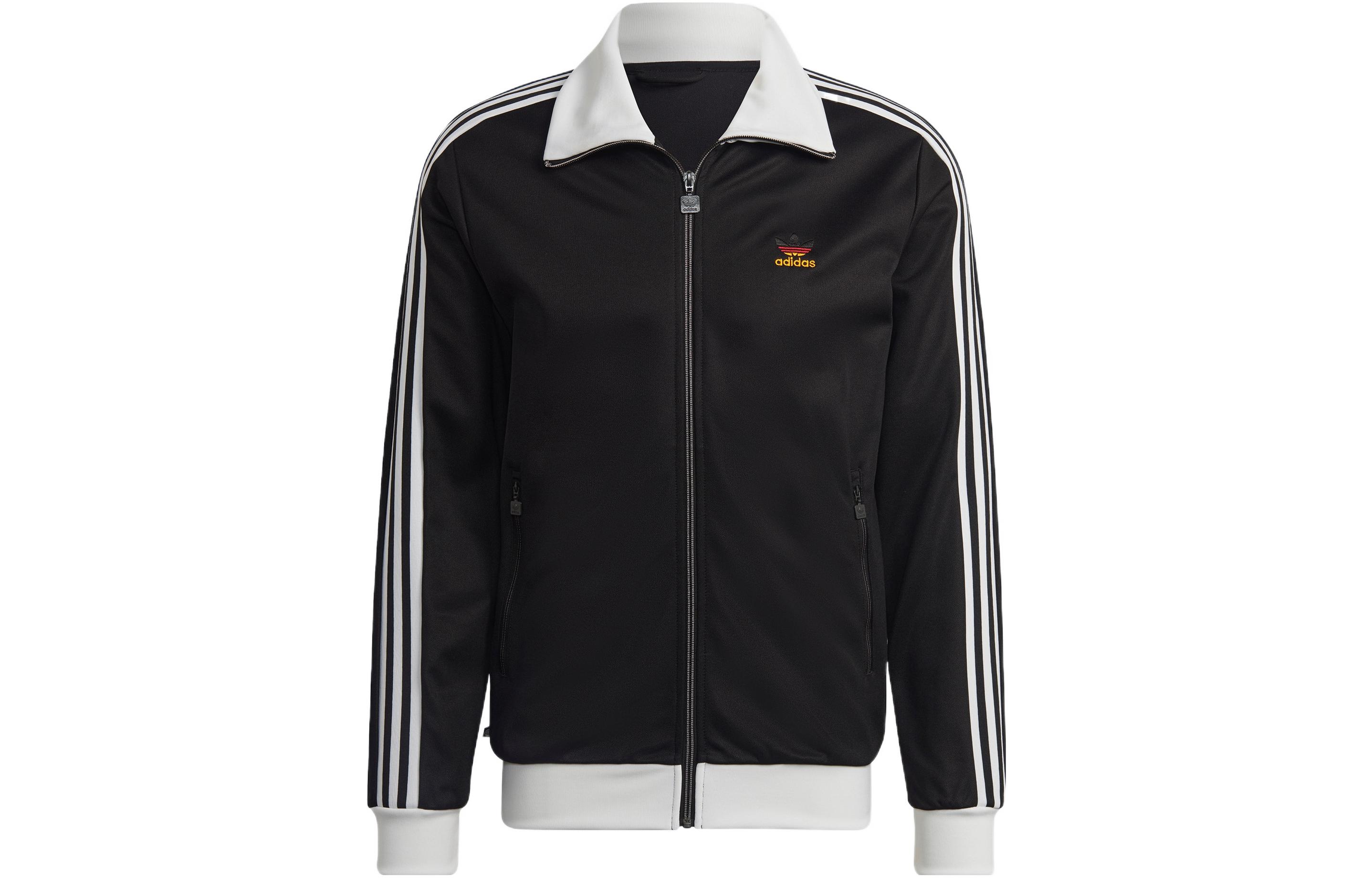 adidas FB Nations Beckenbauer Track Jacket Black Retro 3-Stripes Zip-Up HK7408