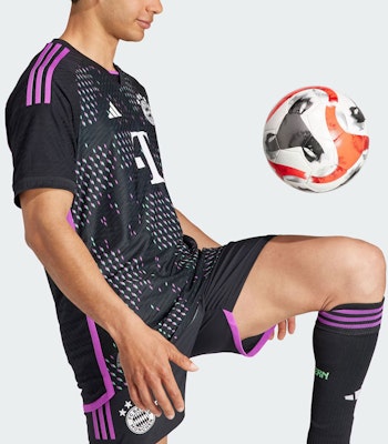 adidas FC Bayern Jersi Pemain Away 23/24 Hitam Baju Bola. HR6947 Details for adidas FC Bayern Jersi Pemain Away 23/24 Hitam Baju Bola. HR6947