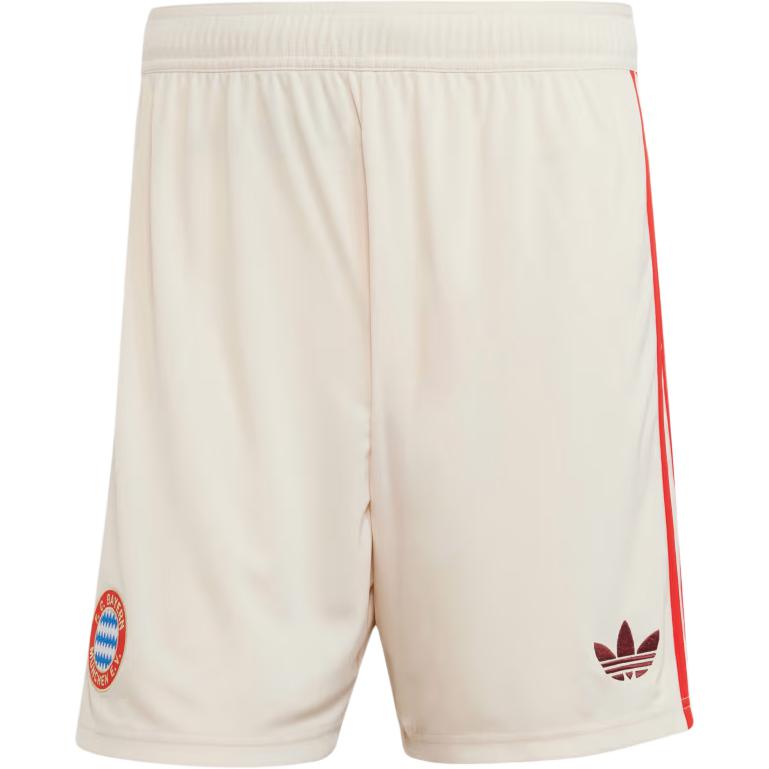 adidas FC Bayern 24/25 Third Soccer Shorts Men Linen Color Moisture-Wicking IZ3132