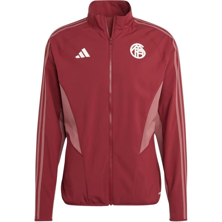 adidas FC Bayern Anthem Slim Fit Retro Track Jacket Men Shadow Red HY3278