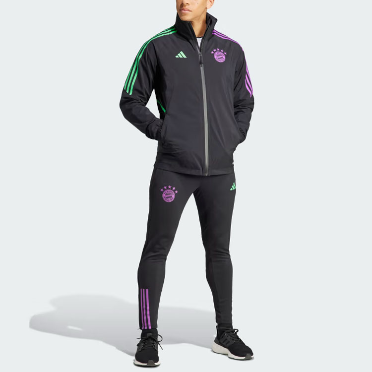 adidas FC Bayern Condivo 23 Rain Jacket Black  Long Sleeve Sports Jacket IB1573 圖 6