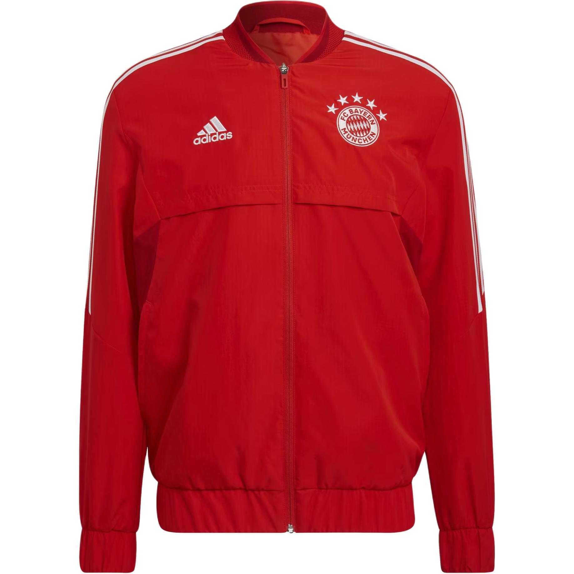 adidas FC Bayern Condivo Anthem Red Soccer Jacket Long Sleeve H67192
