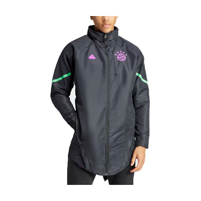 adidas FC Bayern Gameday Premium Logo Jacket Black Mens HY3301