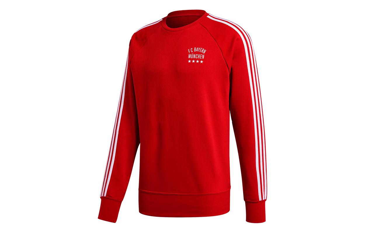 adidas FC Bayern Red Pullover Sweatshirt Casual Sportswear FR3970