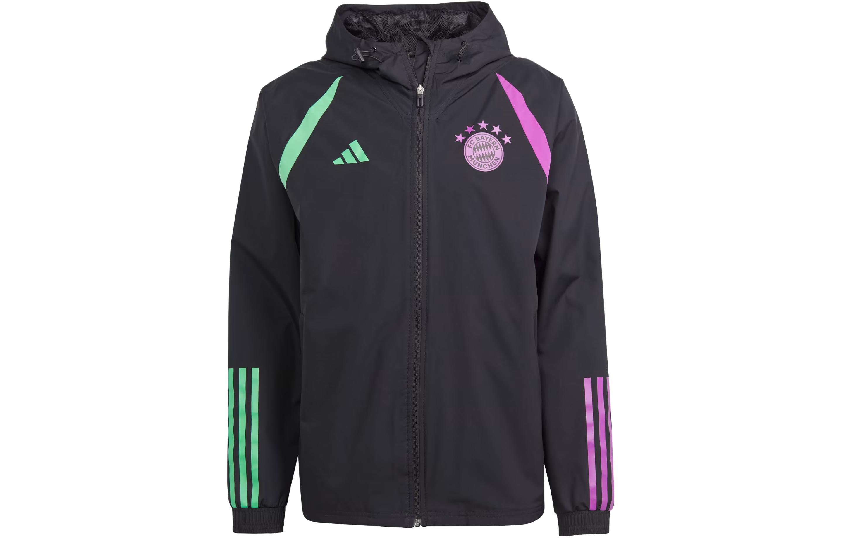 adidas FC Bayern Tiro 23 All-Weather Jacket Black Long-Sleeve Outerwear IB1571