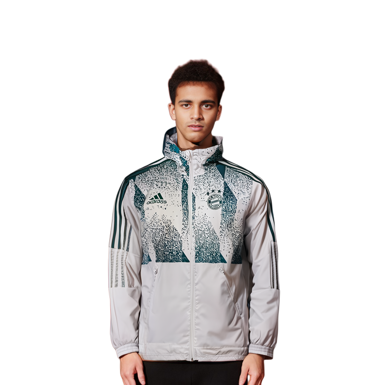Details for adidas Jaket Windbreaker Latihan Sepak Bola Pria FCB Bayern Munich Putih GV1312
