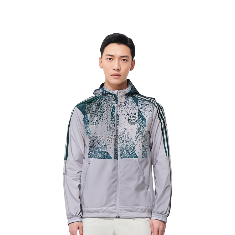 Sizing adidas Jaket Windbreaker Latihan Sepak Bola Pria FCB Bayern Munich Putih GV1312