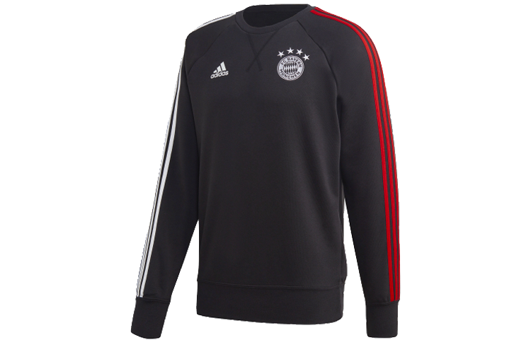 adidas FCB Crewneck Bayern Soccer Pullover Sweatshirt Black () FR5323