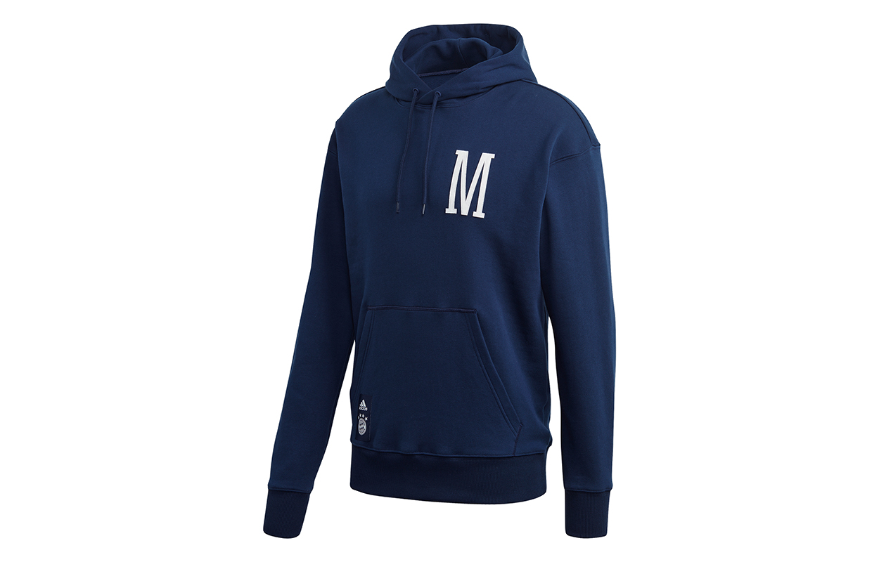 adidas FCB SSP Hoodie Bayern Munich Soccer Pullover - Navy Blue FR3986
