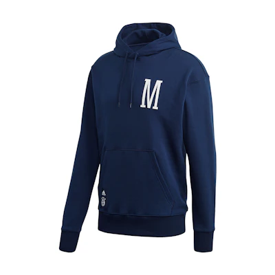 adidas FCB SSP Hoodie Bayern Munich Soccer Pullover - Navy Blue FR3986
