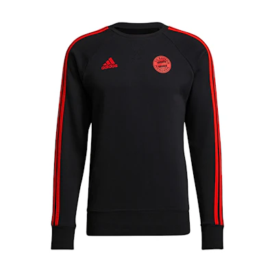 adidas FCB Stripe Logo Football Sweatshirt Black Academy Style GR0666