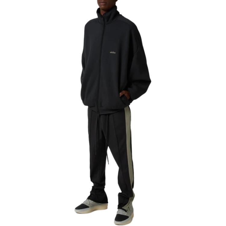 Shop adidas Fear of God Athletics 黑色運動休閒復古針織長褲 IM5316