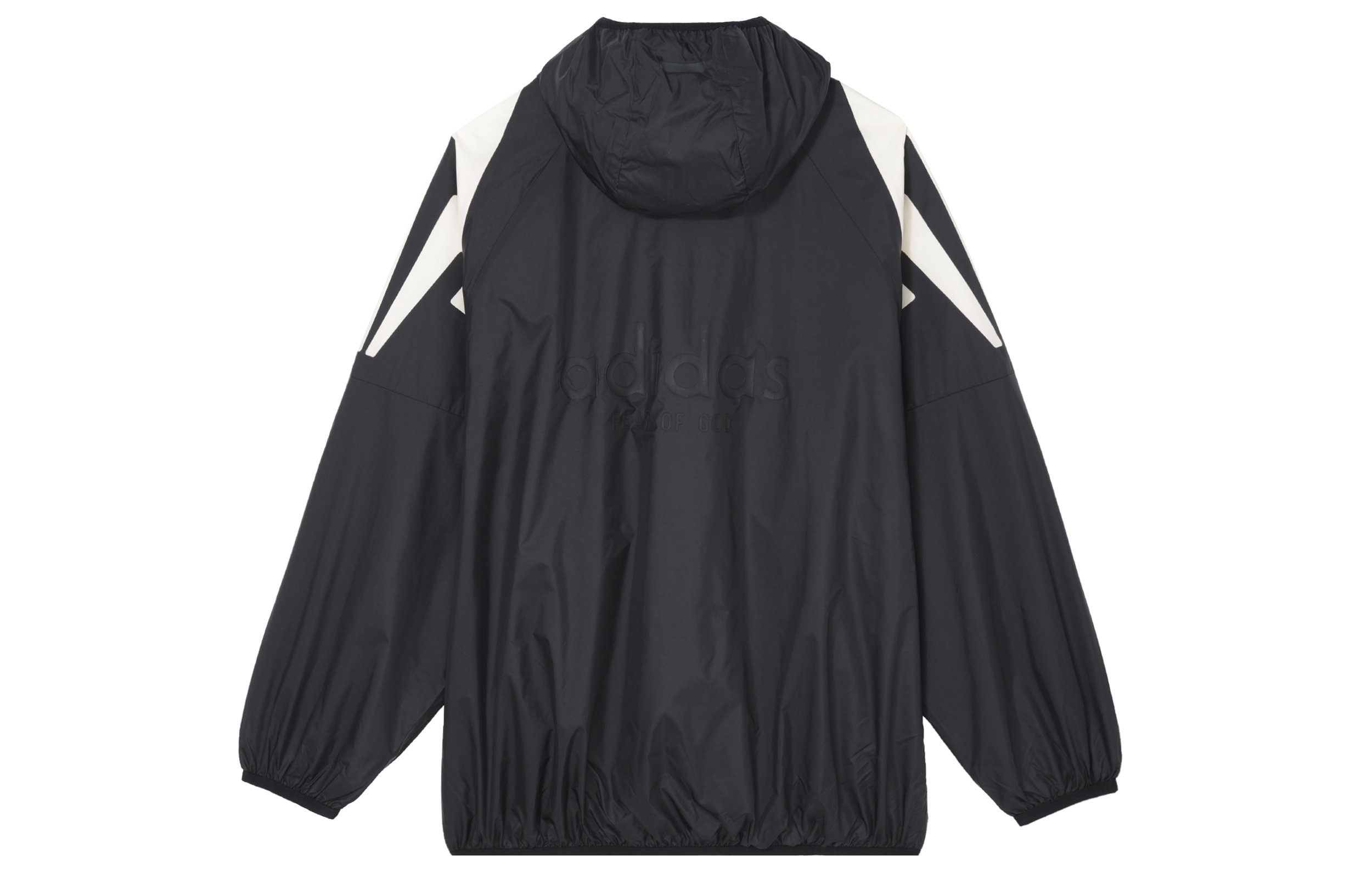 Lookbook 아디다스 피어오브갓 FW24 블랙 후드 스타일리쉬 컴포트 재킷. IS5299