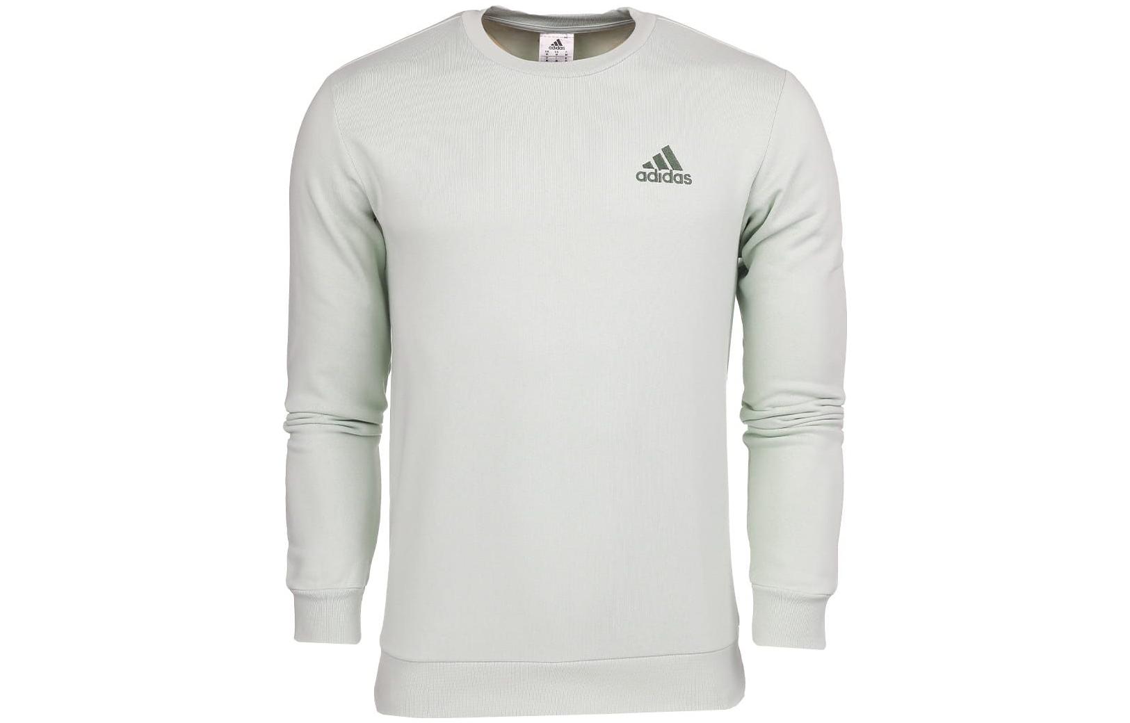 adidas Feelcozy Embroidered Logo Crewneck Sweatshirt Light Green HL2281