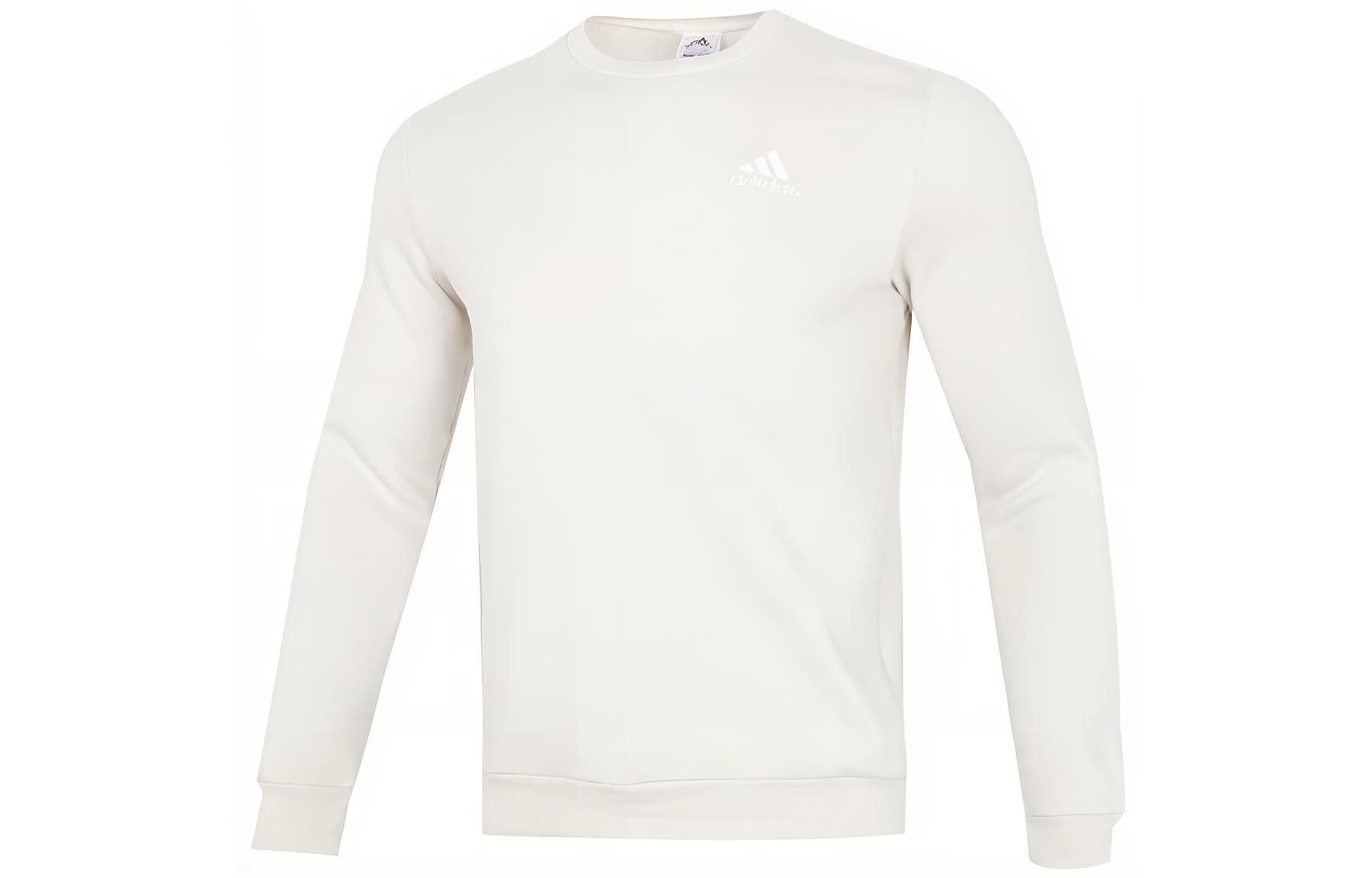 adidas Feelcozy Embroidered Logo Crewneck Sweatshirt White HL2282