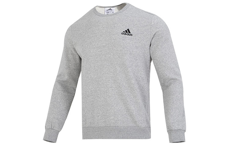 adidas Feelcozy Logo Crewneck Sweatshirt Grey Casual Activewear H12221