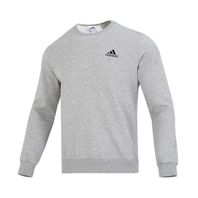 adidas Feelcozy Logo Crewneck Sweatshirt Grey Casual Activewear H12221