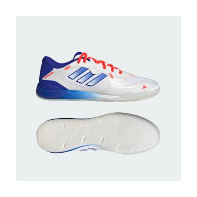 Adidas Fevernova Court IN Indoor Soccer Shoes Cloud White/Lucid Blue/Solar Red