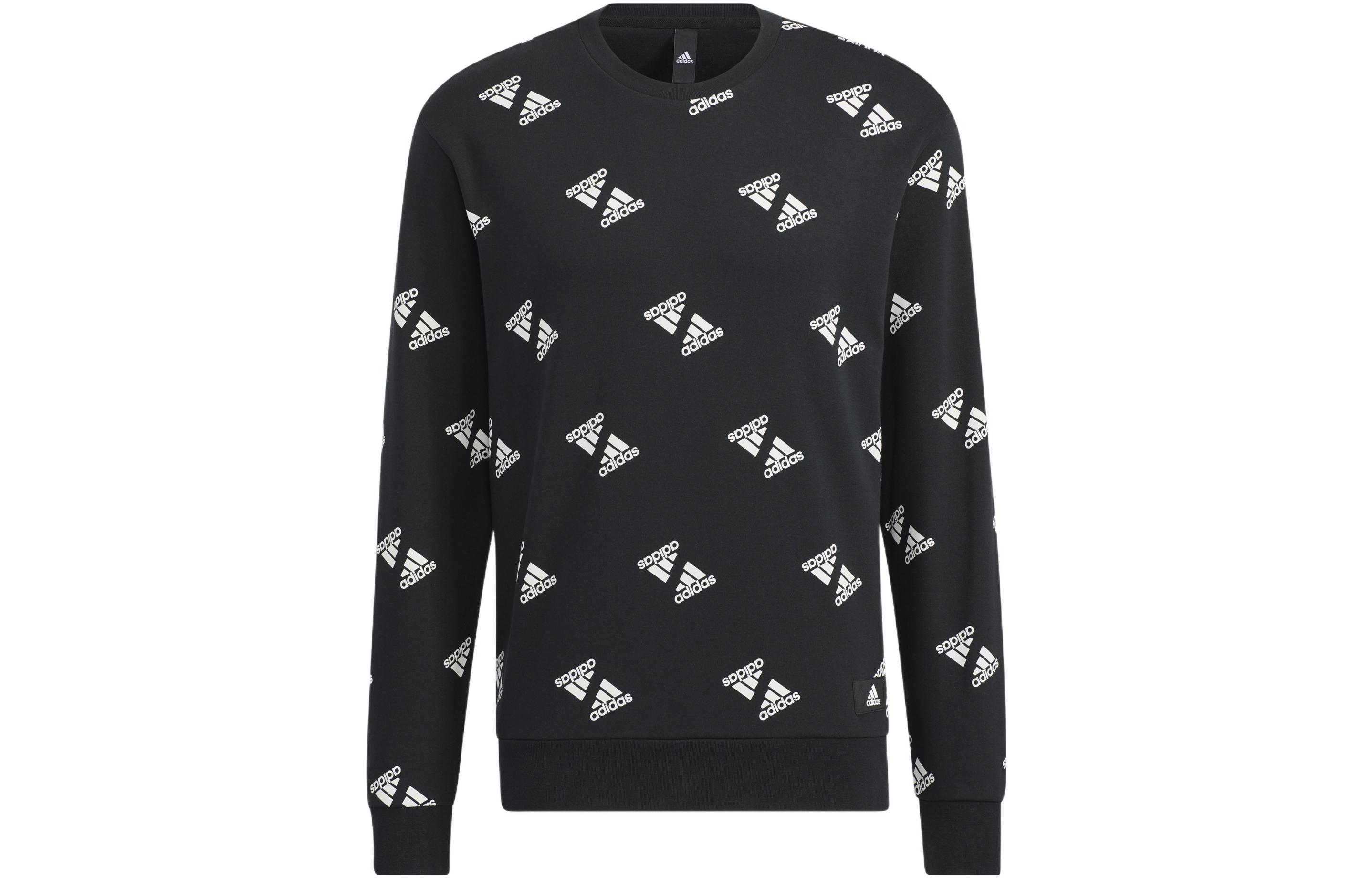 adidas Fi BP1 AOP Logo Crewneck Sweatshirt Unisex Black HE7447
