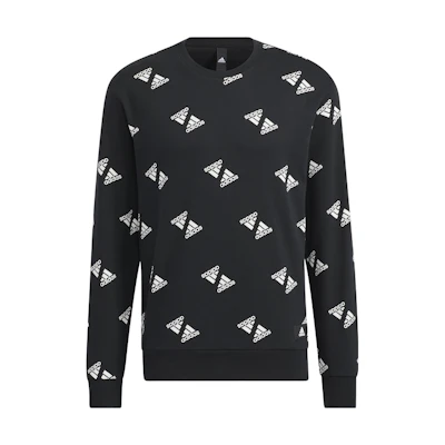 adidas Fi BP1 AOP Logo Crewneck Sweatshirt Unisex Black HE7447