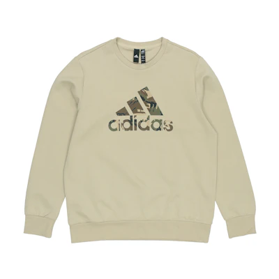 adidas Fi Incamo Camo Logo Crewneck Sweatshirt Light Yellow () H39331
