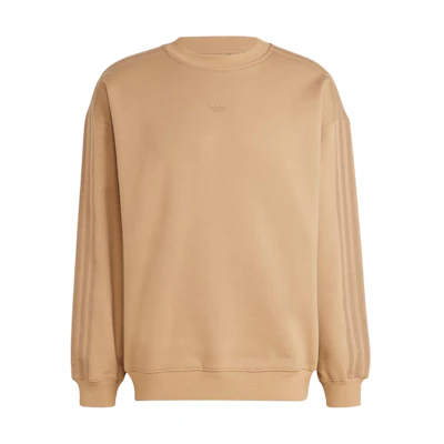 adidas Field Issue Essentials Crew Khaki Logo Outdoor Casual Pullover Sweatshirt Men IY2289