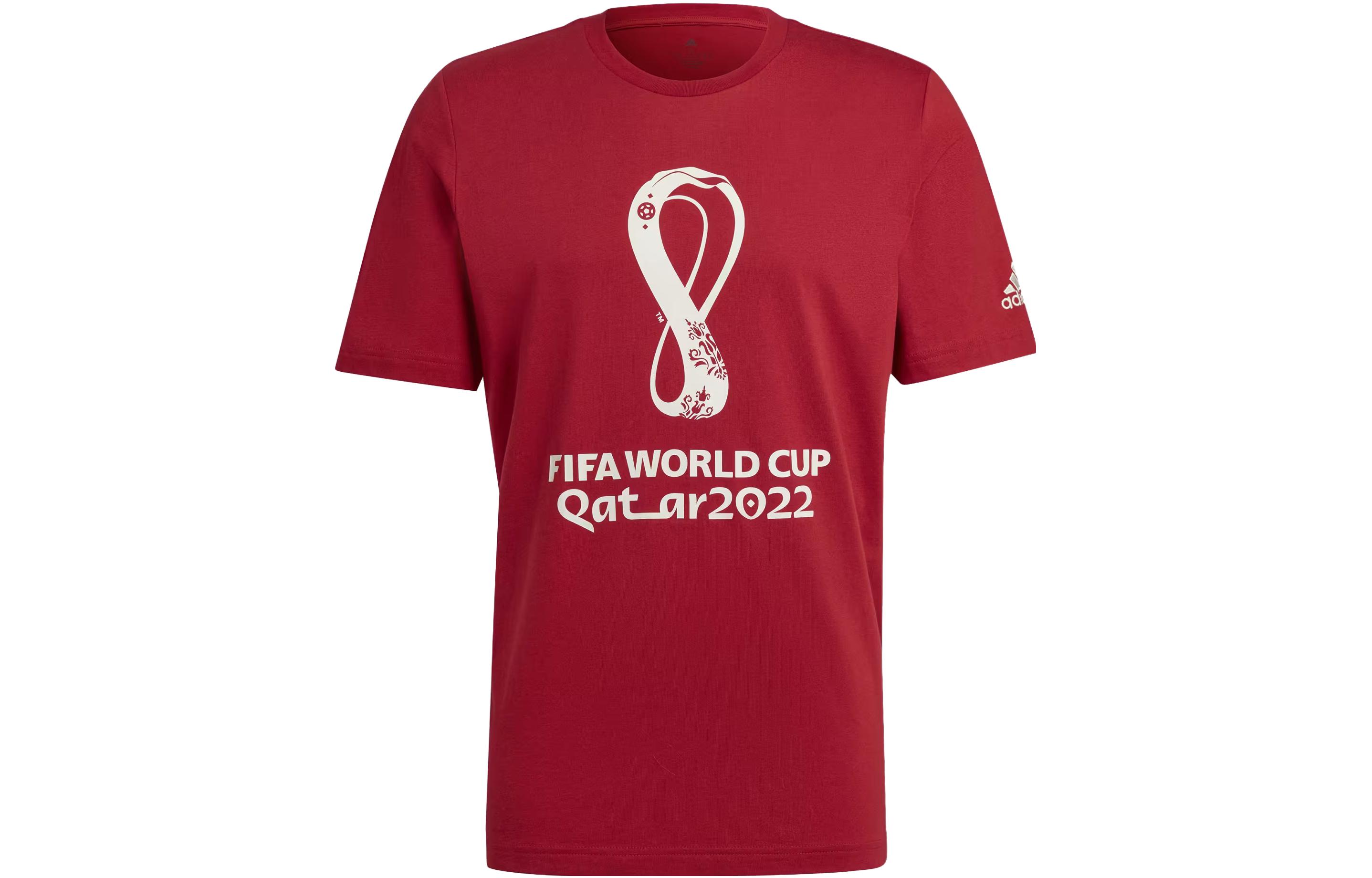 Buy adidas FIFA World Cup 2022™ Graphic Tee Red Japan Edition Loose Fit HD6366-JAPANESE
