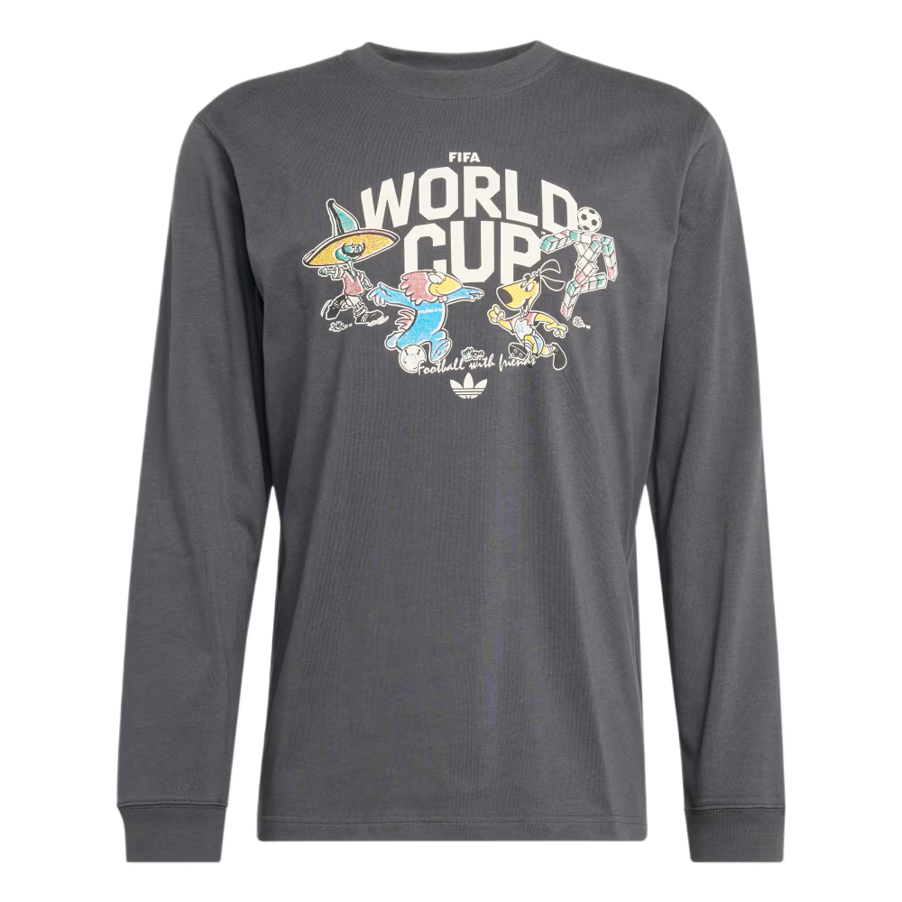 adidas FIFA World Cup 2026 Mascot Long Sleeve Cotton T-Shirt - KC1317