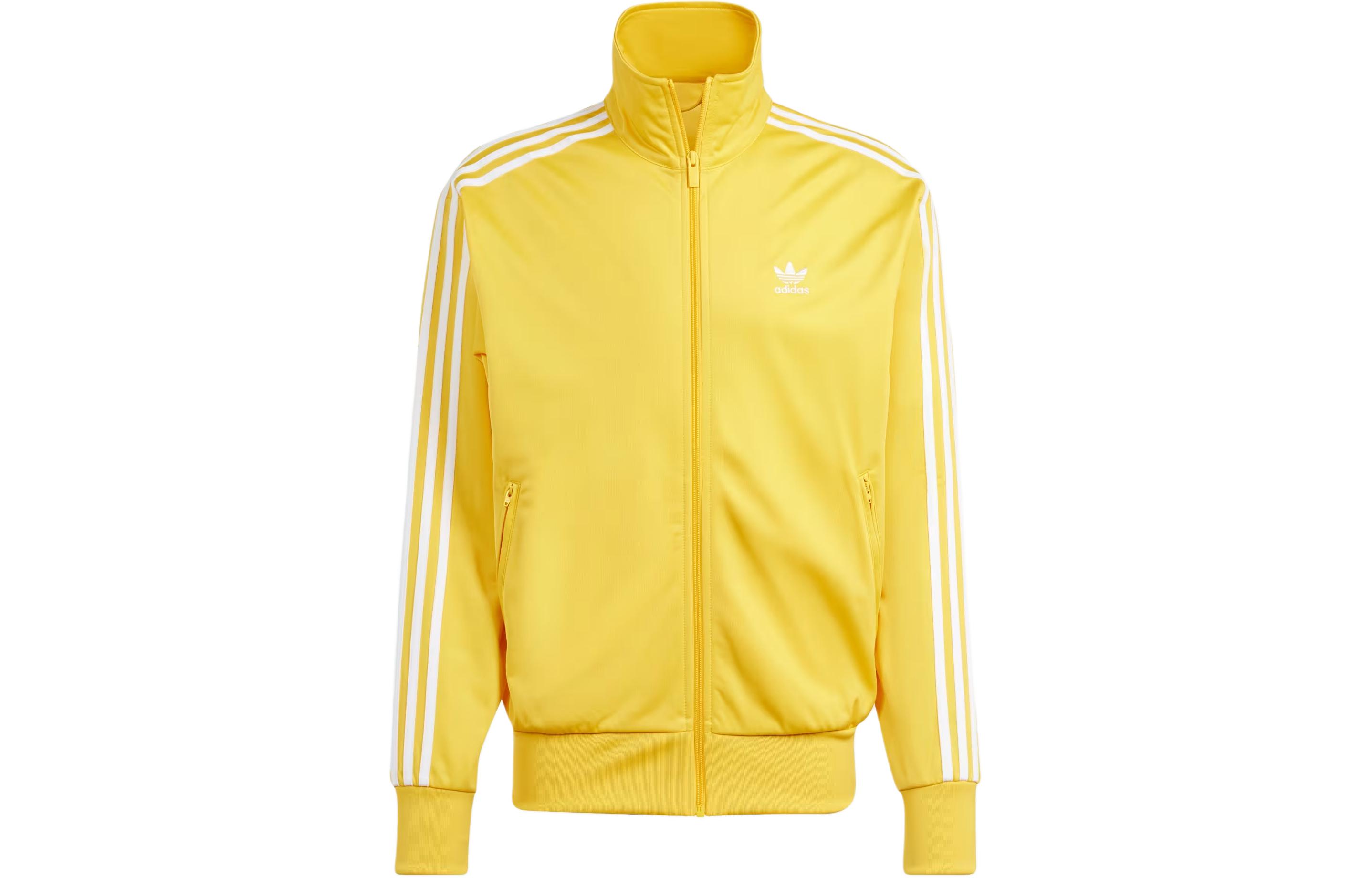 adidas Firebird Adicolor Classics Yellow Track Jacket 3-Stripe Design IR9891