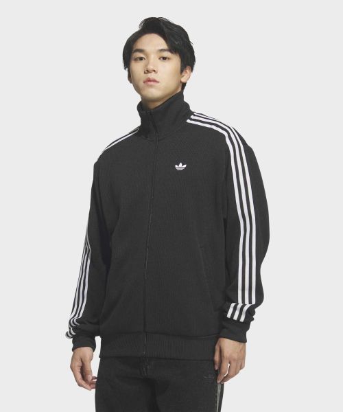 Lookbook アディダス ファイヤーバード ニット トラックトップ - ブラック KQ5496