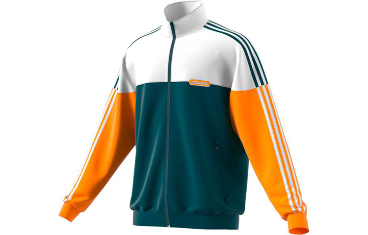 adidas Firebird Retro Colorblock Windbreaker Jacket Yellow Green GN8618