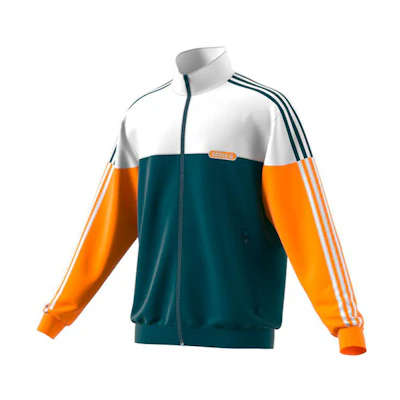 adidas Firebird Retro Colorblock Windbreaker Jacket Yellow Green GN8618