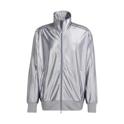 adidas Firebird Silver Track Jacket with Striped High Collar IT7450