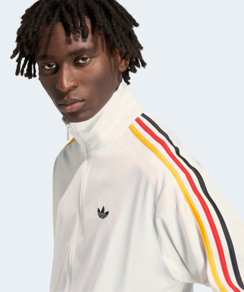 Lookbook adidas Firebird 運動外套 - 白/金/紅 KD3844